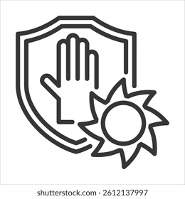 Machine Guarding Icon Vector Illustration Outline