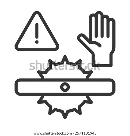 Machine Guarding Icon Vector Illustration Outline