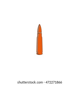 Machine gun bullet icon.