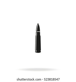 Machine gun bullet icon.