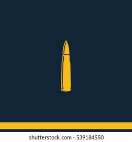 Machine gun bullet icon.