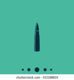 Machine gun bullet icon.