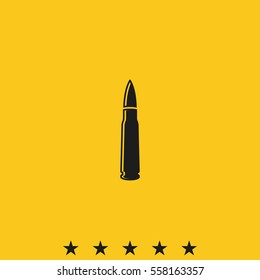 Machine gun bullet icon.