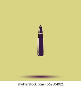 Machine gun bullet icon.