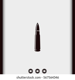 Machine gun bullet icon.