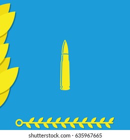Machine gun bullet icon.