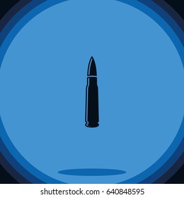 Machine gun bullet icon.