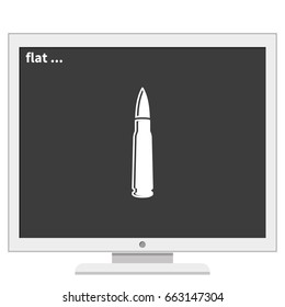 Machine gun bullet icon.