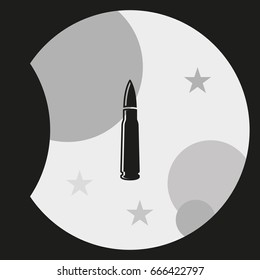 Machine gun bullet icon.