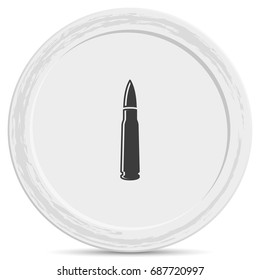 Machine gun bullet icon.