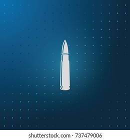 Machine gun bullet icon.
