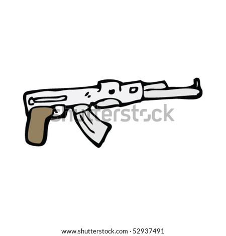 Machine Gun Drawing Stock Vector (Royalty Free) 52937491 - Shutterstock