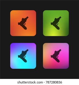 Machine gun four color gradient app icon design