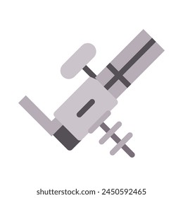 Diseño de icono plano de Vector de glifo de ametralladora