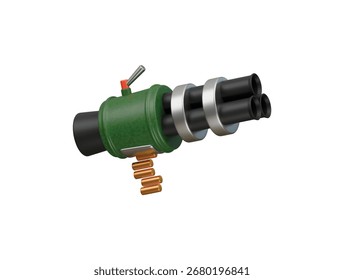 Icono de ametralladora 3D ilustración render