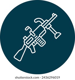 Diseño De Iconos De Ametralladora Para Uso Personal Y Comercial
