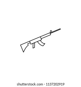 Machine gun icon. Element of popular army icon. Premium quality graphic design. Signs, symbols collection icon for websites, web design, on white background