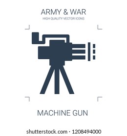 machine gun icon. high quality filled machine gun icon on white background. from war collection flat trendy vector machine gun symbol. use for web and mobile