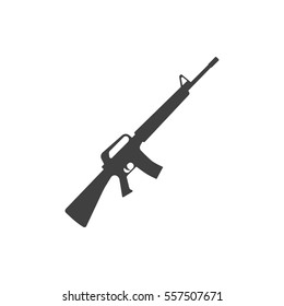 machine gun icon on the white background