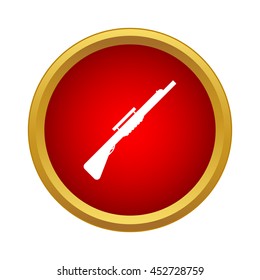 Machine gun icon in simple style on a white background