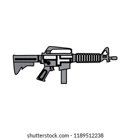 Machine Gun Illustration Vector