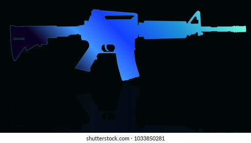 Machine gun isolated / m4 concept