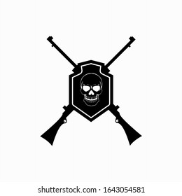 Machine Gun Logo Design Vector