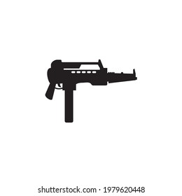 Machine Gun Logo Design Vector Template