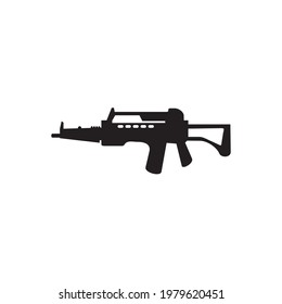 Machine Gun Logo Design Vector Template