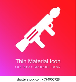Machine gun red and pink gradient material white icon minimal design