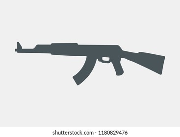 machine gun, rifle, submachine gun, assault rifle, automatic weapon vector

