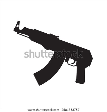 Machine gun silhouette vector illustration design on white background.