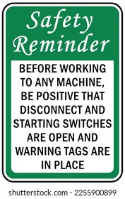 machine hazard sign and labels