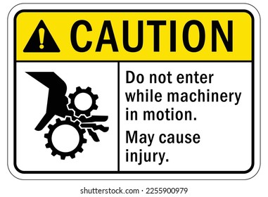 machine hazard sign and labels