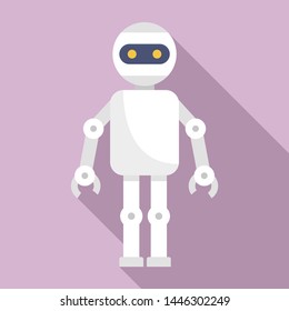 Machine humanoid icon. Flat illustration of machine humanoid vector icon for web design