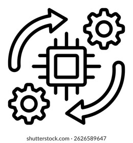 Machine Icon Element For Design