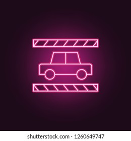 machine icon. Elements of Manufacturing in neon style icons. Simple icon for websites, web design, mobile app, info graphics