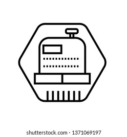 machine icon isolated on white background, vector illustration