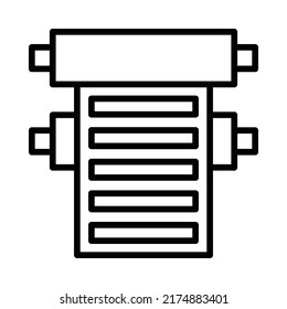 Maschinelles Symbol. Line Art Design einzeln auf weißem Hintergrund