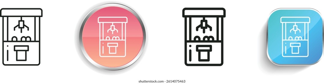 machine icon. Thin Linear, Regular and Button Style Design Isolated On White Background