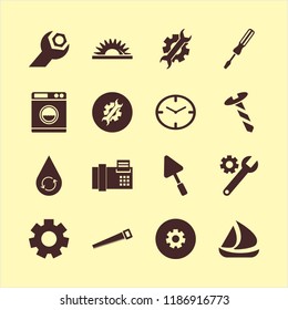 machine icon. machine vector icons set fax, screw, wrench gear and gear