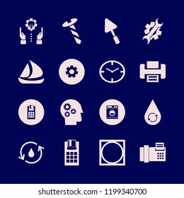 machine icon. machine vector icons set technology progress, hydraulic energy, pos terminal and tumble dry