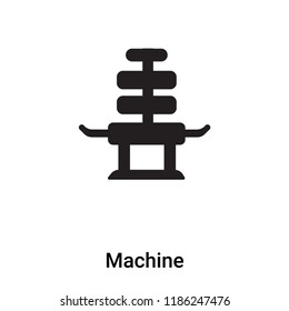 Machine icon vector isolated on white background, logo concept of Machine sign on transparent background, filled black symbol