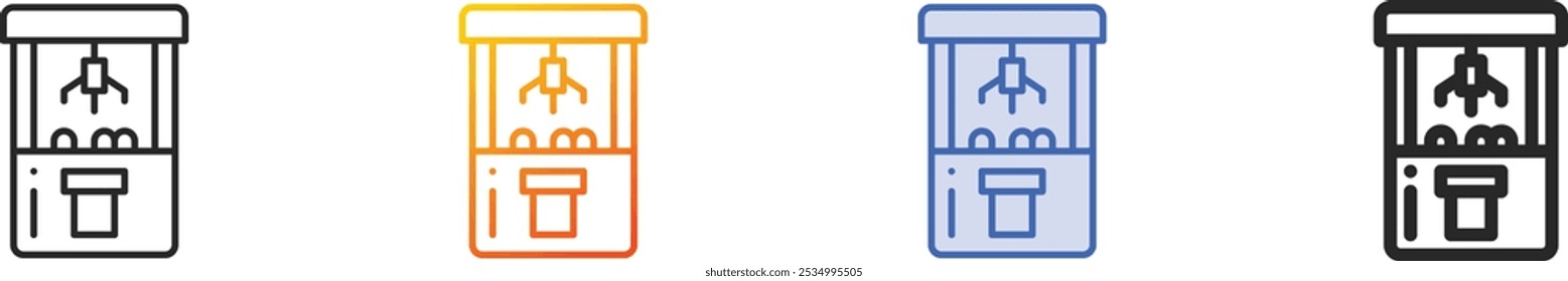 machine icon.Thin Linear, Gradient, Blue Stroke and bold Style Design Isolated On White Background