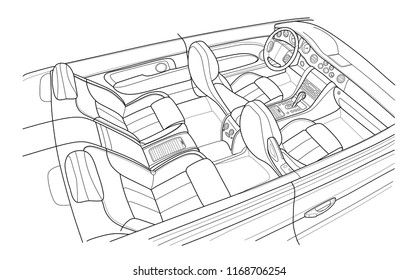 3,818 Car outline interior Images, Stock Photos & Vectors | Shutterstock