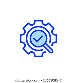 Machine Inspection Filled Line Icon. linear style sign for mobile concept and web design. Outline vector icon.