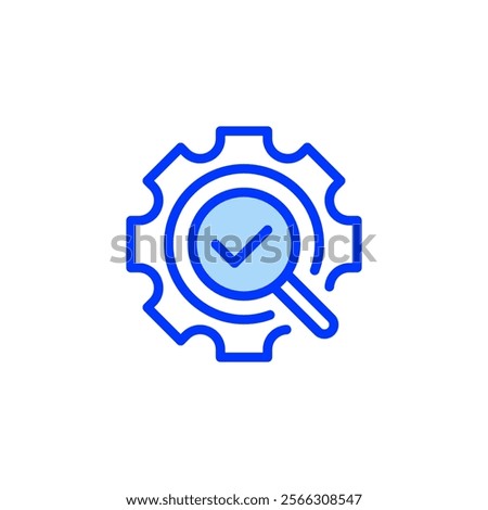 Machine Inspection Filled Line Icon. linear style sign for mobile concept and web design. Outline vector icon.