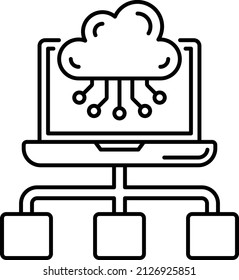 Machine Instances Vector Icon Design, Cloud Computing Symbol, Client Server Model Sign, Web Hosting And Edge Device Stock Illustration, Nodes And Clusters Concept, 