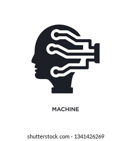 machine isolated icon. simple element illustration from artificial intelligence concept icons. machine editable logo sign symbol design on white background. can be use for web and mobile