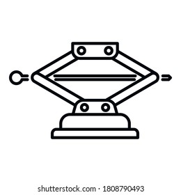 Machine jack-screw icon. Outline machine jack-screw vector icon for web design isolated on white background
